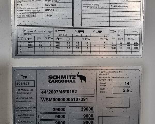 Сірий Шмітц Каргобулл Cargobull, об'ємом двигуна 0 л та пробігом 600 тис. км за 33900 $, фото 3 на Automoto.ua