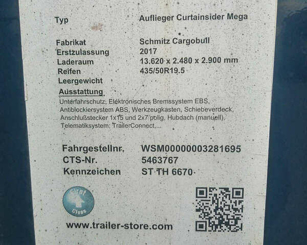 Серый Шмитц Каргобулл Cargobull, объемом двигателя 0 л и пробегом 0 тыс. км за 15500 $, фото 16 на Automoto.ua