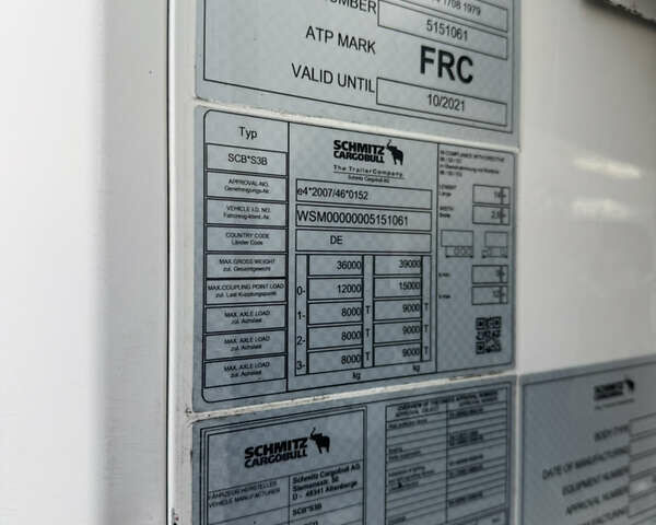 Білий Шмітц Каргобулл SCB S3B, об'ємом двигуна 0 л та пробігом 300 тис. км за 30281 $, фото 21 на Automoto.ua