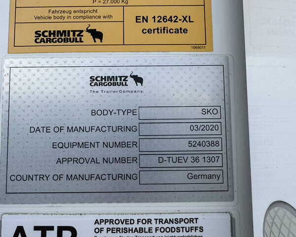 Білий Шмітц Каргобулл SCB S3T, об'ємом двигуна 0 л та пробігом 200 тис. км за 49000 $, фото 4 на Automoto.ua