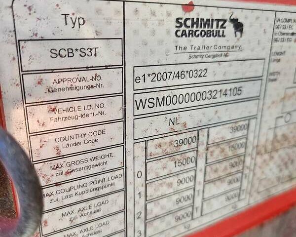 Шмітц Каргобулл SCB S3T, об'ємом двигуна 0 л та пробігом 900 тис. км за 12495 $, фото 16 на Automoto.ua