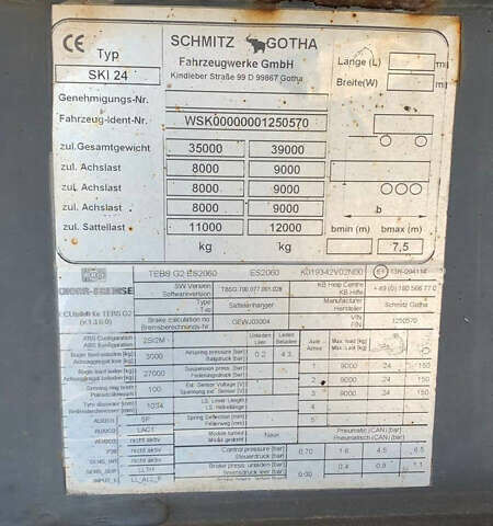 Серый Шмитц Каргобулл SKI, объемом двигателя 0 л и пробегом 0 тыс. км за 13000 $, фото 13 на Automoto.ua