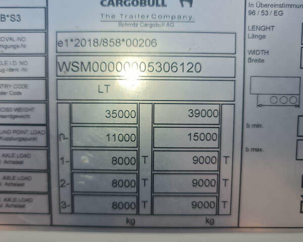 Белый Шмитц Каргобулл SKO 24, объемом двигателя 0 л и пробегом 0 тыс. км за 49893 $, фото 7 на Automoto.ua