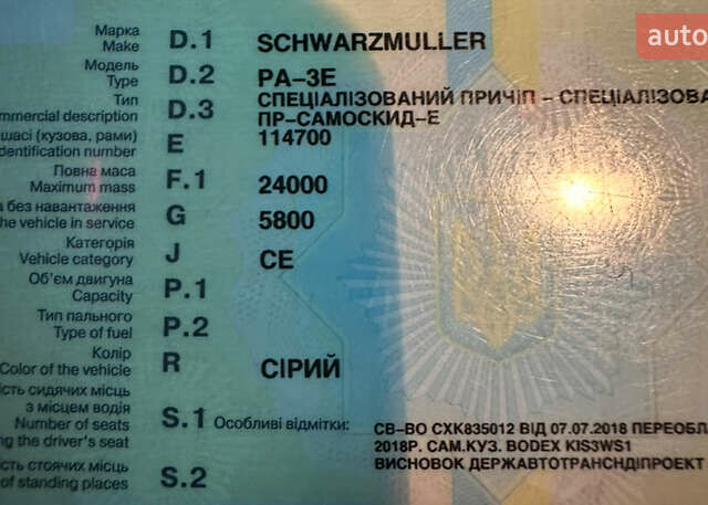 Серый Шварцмюллер ПА, объемом двигателя 0 л и пробегом 0 тыс. км за 7300 $, фото 7 на Automoto.ua