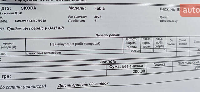 Белый Шкода Фабия, объемом двигателя 1.2 л и пробегом 230 тыс. км за 2600 $, фото 13 на Automoto.ua