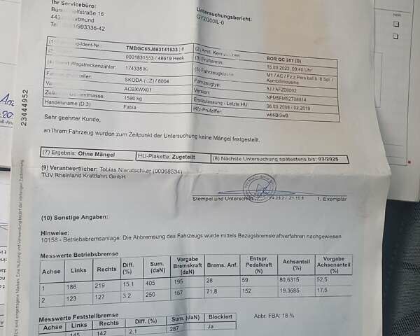 Бежевый Шкода Фабия, объемом двигателя 1.4 л и пробегом 190 тыс. км за 5750 $, фото 56 на Automoto.ua