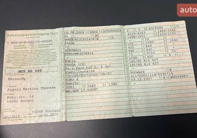 Черный Шкода Фабия, объемом двигателя 1.4 л и пробегом 183 тыс. км за 5500 $, фото 33 на Automoto.ua