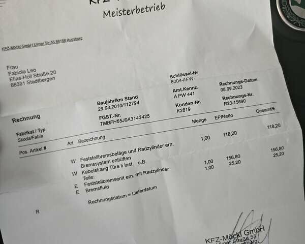 Черный Шкода Фабия, объемом двигателя 1.2 л и пробегом 133 тыс. км за 4850 $, фото 8 на Automoto.ua