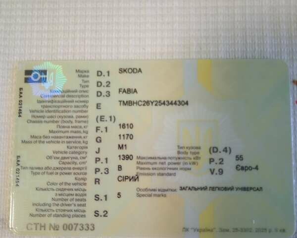 Сірий Шкода Фабія, об'ємом двигуна 1.39 л та пробігом 300 тис. км за 3700 $, фото 8 на Automoto.ua