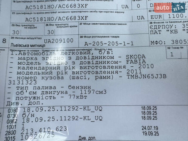 Серый Шкода Фабия, объемом двигателя 1.2 л и пробегом 218 тыс. км за 5950 $, фото 53 на Automoto.ua