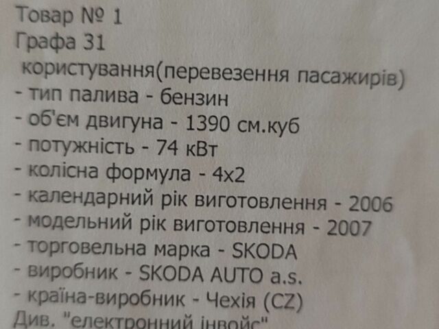 Синий Шкода Фабия, объемом двигателя 1.4 л и пробегом 212 тыс. км за 3000 $, фото 5 на Automoto.ua