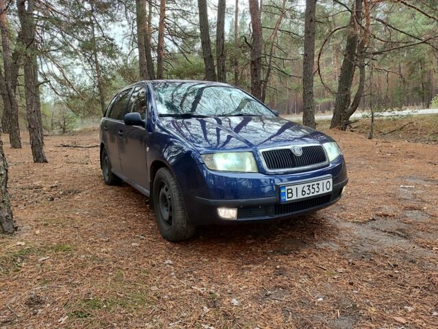 Синий Шкода Фабия, объемом двигателя 1.4 л и пробегом 380 тыс. км за 3500 $, фото 2 на Automoto.ua