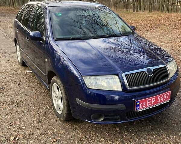 Синий Шкода Фабия, объемом двигателя 1.4 л и пробегом 217 тыс. км за 3900 $, фото 1 на Automoto.ua