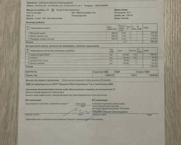 Зелений Шкода Фабія, об'ємом двигуна 1.4 л та пробігом 186 тис. км за 5500 $, фото 45 на Automoto.ua