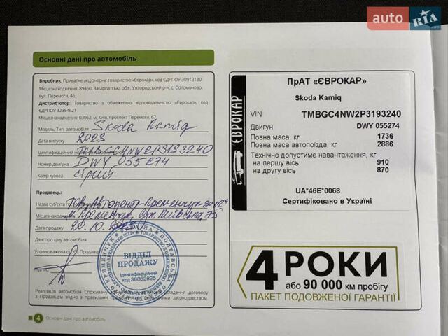 Серый Шкода KAMIQ, объемом двигателя 1.6 л и пробегом 14 тыс. км за 23300 $, фото 19 на Automoto.ua