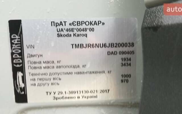 Шкода Karoq, объемом двигателя 1.5 л и пробегом 117 тыс. км за 19500 $, фото 12 на Automoto.ua