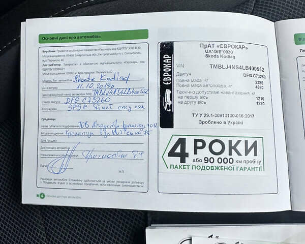 Белый Шкода Kodiaq, объемом двигателя 1.97 л и пробегом 200 тыс. км за 23000 $, фото 50 на Automoto.ua