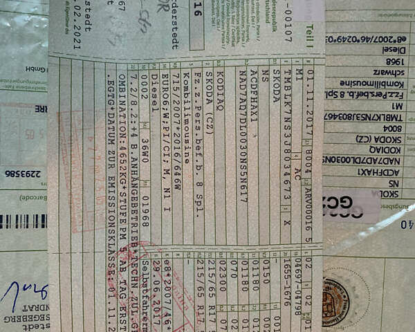 Черный Шкода Kodiaq, объемом двигателя 1.97 л и пробегом 129 тыс. км за 28500 $, фото 51 на Automoto.ua