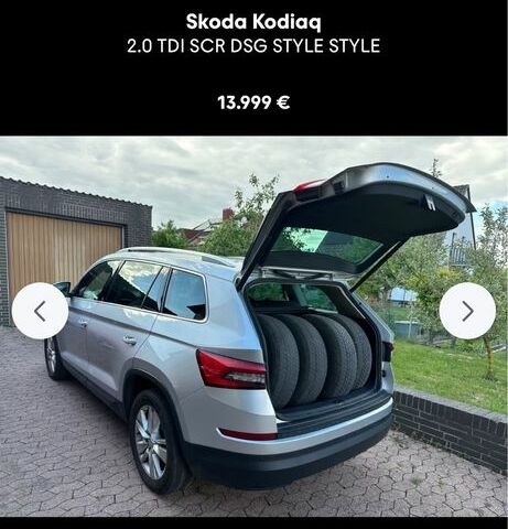 Серый Шкода Kodiaq, объемом двигателя 2 л и пробегом 280 тыс. км за 16247 $, фото 2 на Automoto.ua