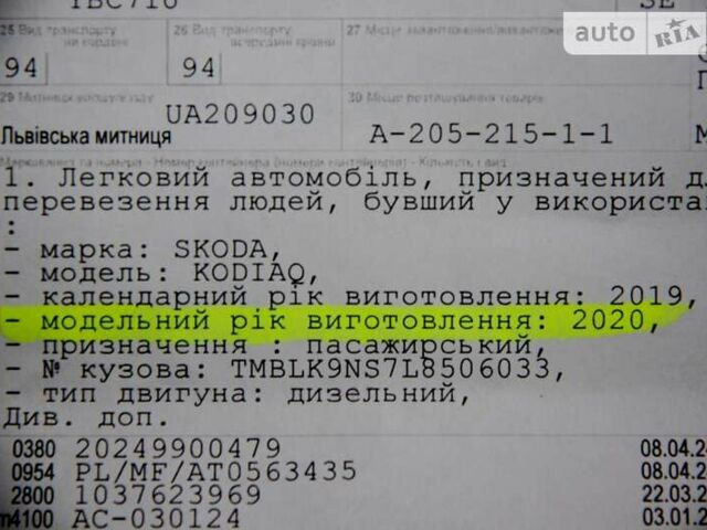 Серый Шкода Kodiaq, объемом двигателя 2 л и пробегом 209 тыс. км за 27700 $, фото 8 на Automoto.ua