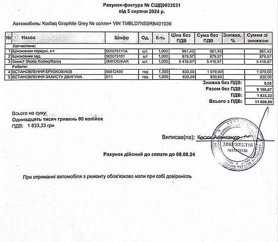 Серый Шкода Kodiaq, объемом двигателя 1.98 л и пробегом 17 тыс. км за 45000 $, фото 4 на Automoto.ua