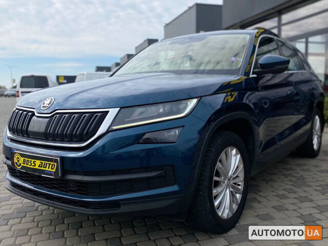 Синий Шкода Kodiaq, объемом двигателя 2 л и пробегом 132 тыс. км за 27900 $, фото 2 на Automoto.ua