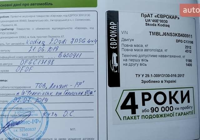 Синий Шкода Kodiaq, объемом двигателя 1.97 л и пробегом 118 тыс. км за 27200 $, фото 21 на Automoto.ua