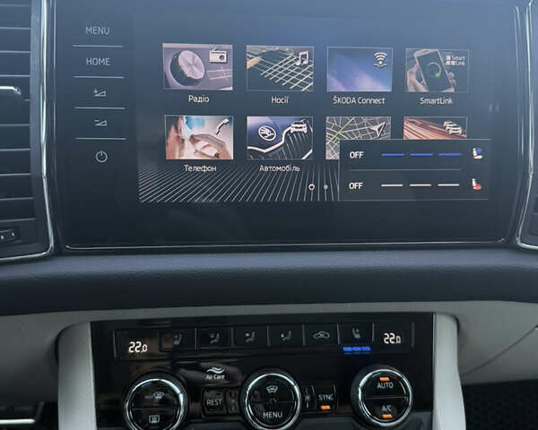 Синій Шкода Kodiaq, об'ємом двигуна 2 л та пробігом 49 тис. км за 33490 $, фото 19 на Automoto.ua