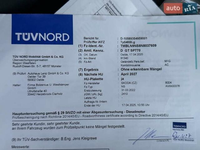 Синий Шкода Kodiaq, объемом двигателя 1.97 л и пробегом 104 тыс. км за 39999 $, фото 76 на Automoto.ua