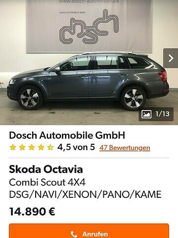 Сірий Шкода Octavia Scout, об'ємом двигуна 2 л та пробігом 220 тис. км за 18900 $, фото 26 на Automoto.ua