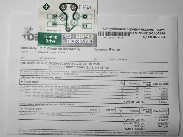 Белый Шкода Октавия, объемом двигателя 1.6 л и пробегом 149 тыс. км за 7900 $, фото 23 на Automoto.ua