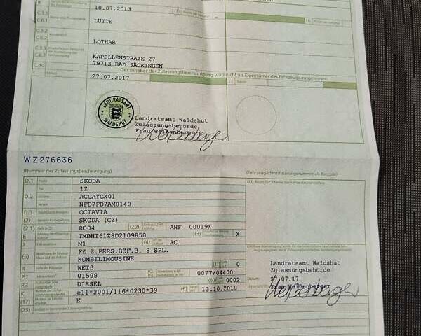 Белый Шкода Октавия, объемом двигателя 1.6 л и пробегом 282 тыс. км за 10450 $, фото 7 на Automoto.ua