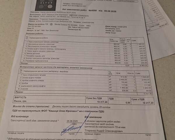 Белый Шкода Октавия, объемом двигателя 1.97 л и пробегом 196 тыс. км за 17500 $, фото 68 на Automoto.ua