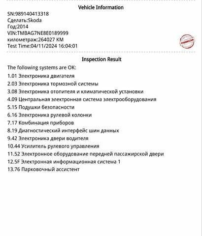 Белый Шкода Октавия, объемом двигателя 1.6 л и пробегом 264 тыс. км за 11150 $, фото 13 на Automoto.ua