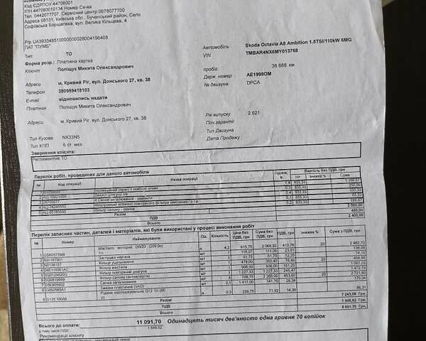 Белый Шкода Октавия, объемом двигателя 1.5 л и пробегом 67 тыс. км за 21500 $, фото 50 на Automoto.ua