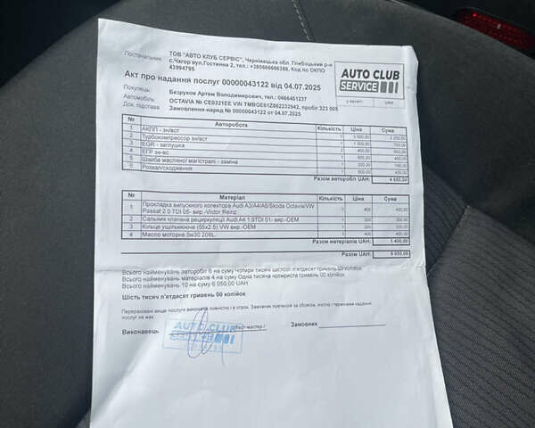 Черный Шкода Октавия, объемом двигателя 2 л и пробегом 326 тыс. км за 7250 $, фото 21 на Automoto.ua