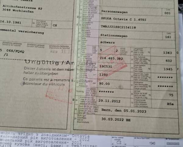 Черный Шкода Октавия, объемом двигателя 1.4 л и пробегом 232 тыс. км за 7900 $, фото 18 на Automoto.ua