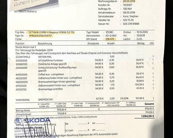 Красный Шкода Октавия, объемом двигателя 2 л и пробегом 206 тыс. км за 7900 $, фото 106 на Automoto.ua