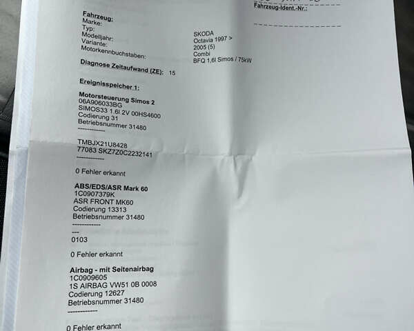 Сірий Шкода Октавія, об'ємом двигуна 1.6 л та пробігом 158 тис. км за 5350 $, фото 23 на Automoto.ua