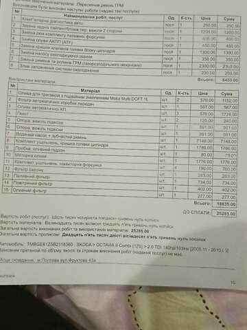 Серый Шкода Октавия, объемом двигателя 2 л и пробегом 288 тыс. км за 8500 $, фото 20 на Automoto.ua