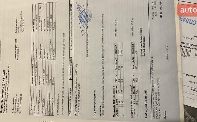 Серый Шкода Октавия, объемом двигателя 1.97 л и пробегом 282 тыс. км за 11700 $, фото 93 на Automoto.ua