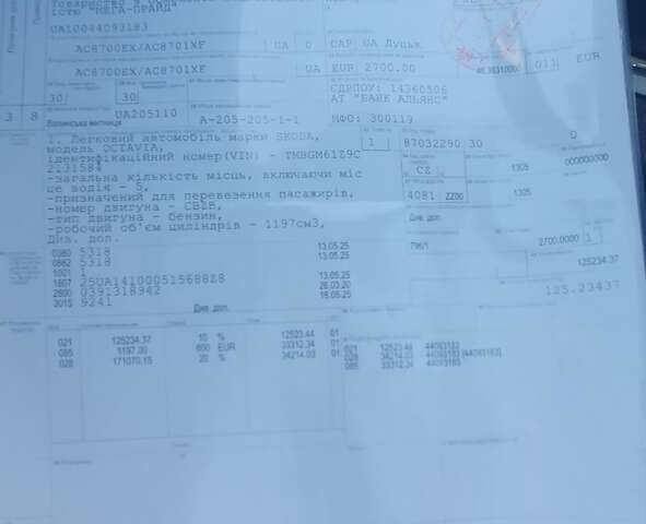Серый Шкода Октавия, объемом двигателя 1.2 л и пробегом 189 тыс. км за 7150 $, фото 11 на Automoto.ua