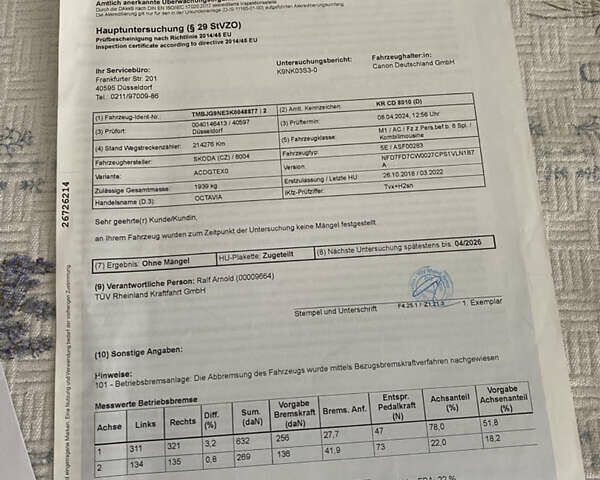 Серый Шкода Октавия, объемом двигателя 1.6 л и пробегом 220 тыс. км за 14700 $, фото 15 на Automoto.ua