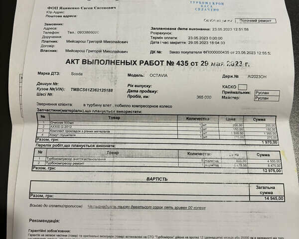 Серый Шкода Октавия, объемом двигателя 1.9 л и пробегом 382 тыс. км за 5200 $, фото 26 на Automoto.ua