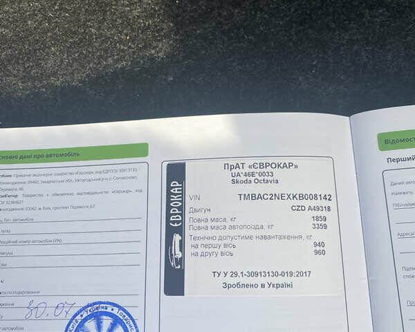 Серый Шкода Октавия, объемом двигателя 1.4 л и пробегом 95 тыс. км за 16700 $, фото 17 на Automoto.ua