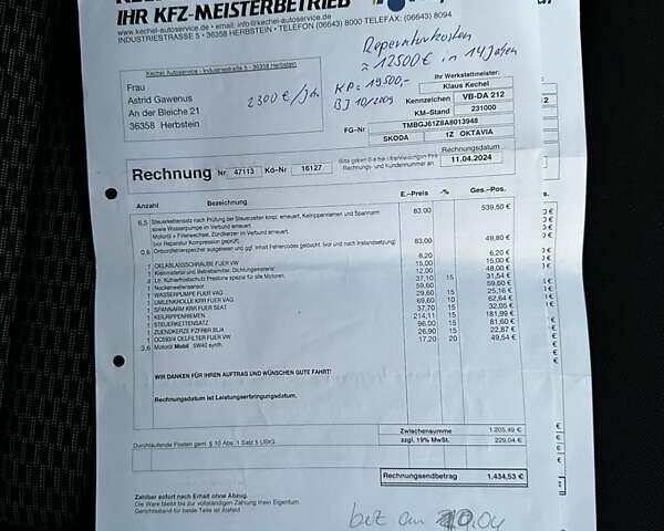 Синий Шкода Октавия, объемом двигателя 1.4 л и пробегом 244 тыс. км за 6900 $, фото 25 на Automoto.ua