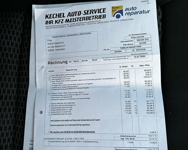 Синий Шкода Октавия, объемом двигателя 1.4 л и пробегом 244 тыс. км за 6900 $, фото 23 на Automoto.ua