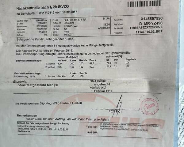 Синій Шкода Октавія, об'ємом двигуна 1.6 л та пробігом 211 тис. км за 6600 $, фото 57 на Automoto.ua