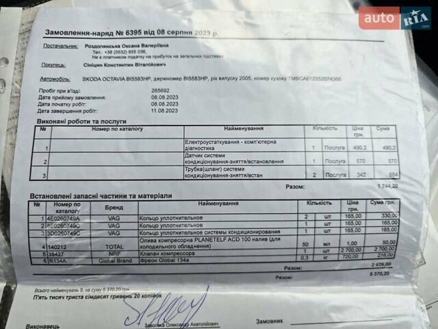 Зеленый Шкода Октавия, объемом двигателя 1.6 л и пробегом 275 тыс. км за 6000 $, фото 75 на Automoto.ua