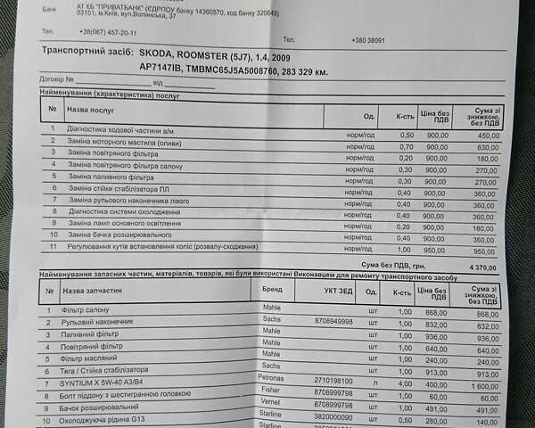 Синий Шкода Румстер, объемом двигателя 1.39 л и пробегом 273 тыс. км за 4500 $, фото 2 на Automoto.ua